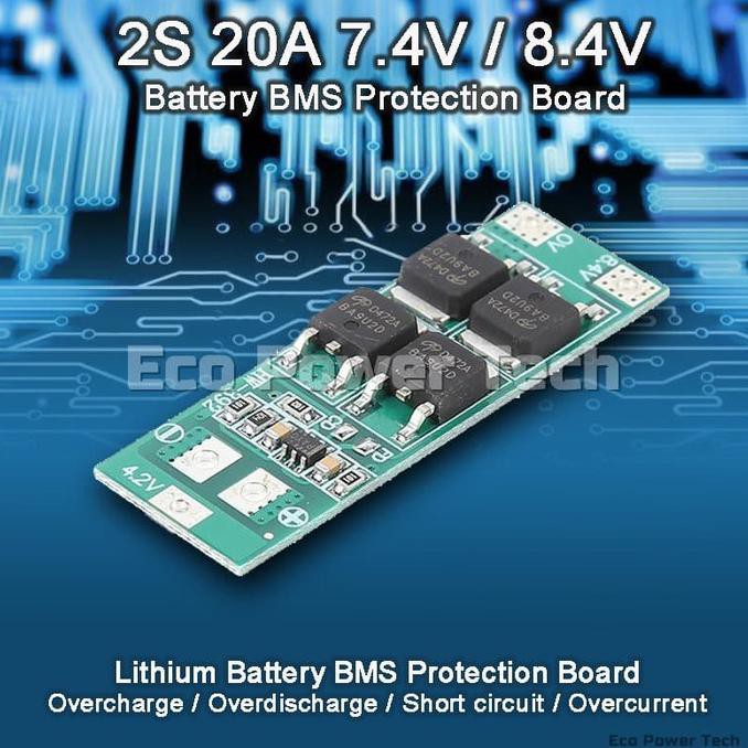 Jual Populer] Modul Bms 2S 20A 7.4V 8.4V 18650 Baterai Pack Lithium Li ...