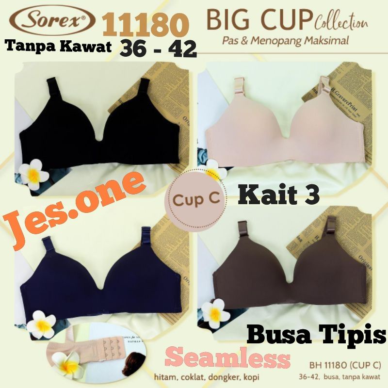 Jual Sorex Bra Bh Busa Tipis Tanpa Kawat Seamless Cup C Kait Sz Shopee Indonesia