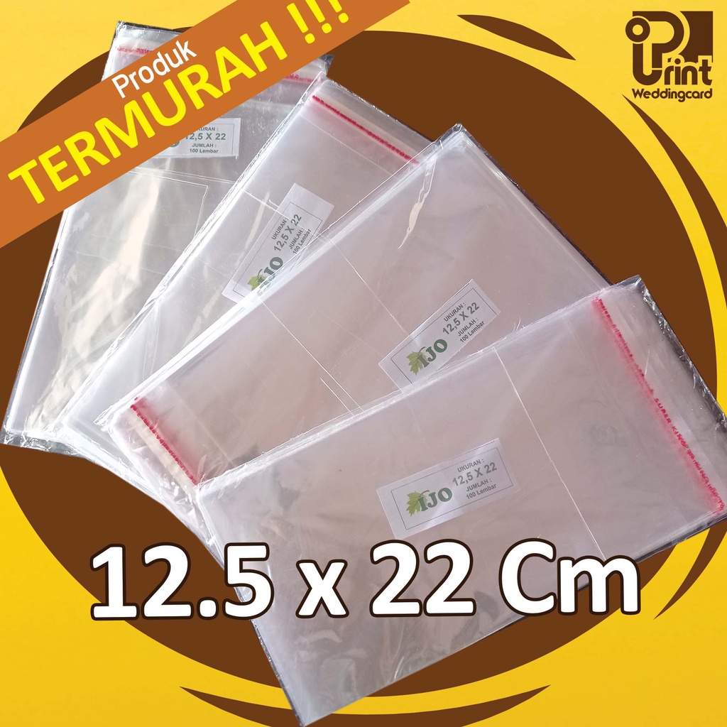 Jual Plastik OPP Undangan Ukuran 12.5 X 22cm | Plastik Opp Seal ...