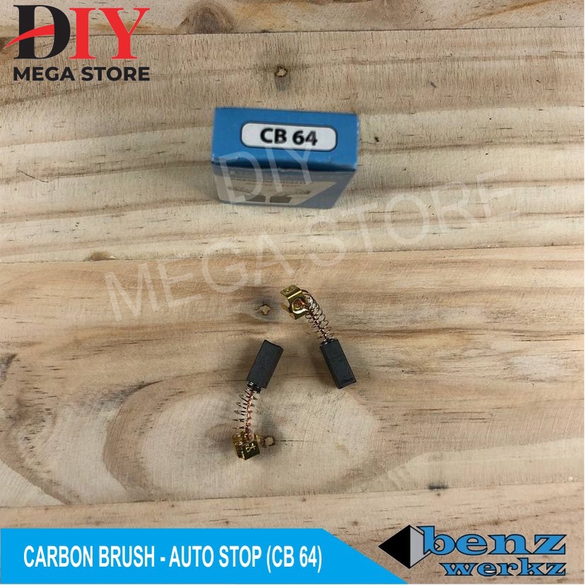 Jual Carbon brush double auto stop CB 64 arang spul mesin jigsaw makita ...