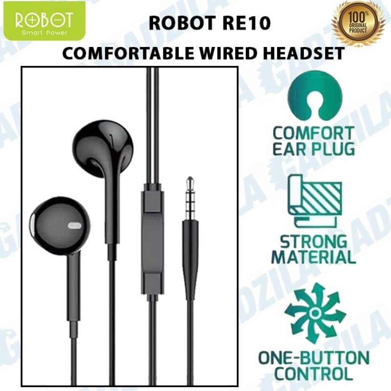 Jual headset earphone robot RE10 RE 10 101 s re101 s re101s asli ...