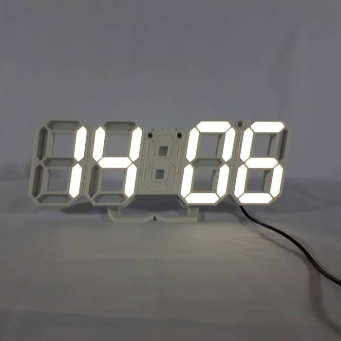 Jual Jam Dinding Digital Led Jam Meja Unik dan Artistik - Putih ...