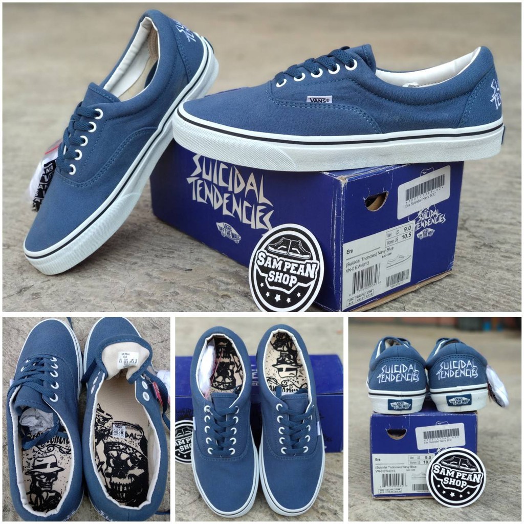 Jual 100 GRADE ORI Sepatu vans ERA X SUICIDAL TENDENCIES navy