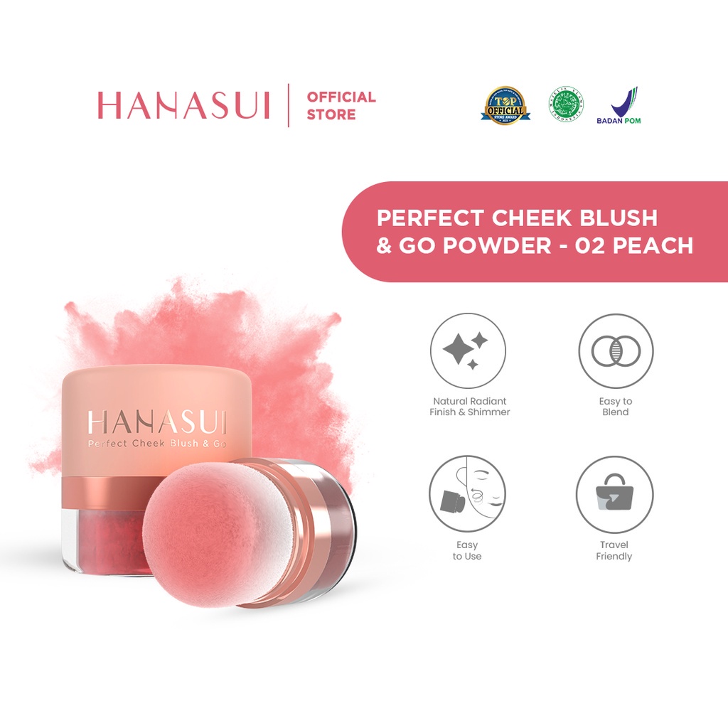 Jual Hanasui perfect cheek blush and go powder blush on Shopee Indonesia