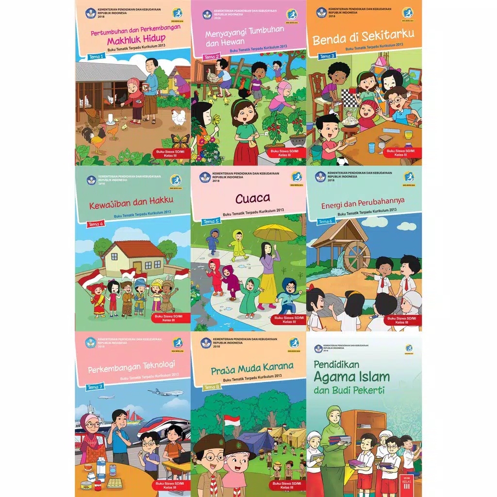 Jual Buku Tematik Tema 1234678 Kelas 3 SD/MI Semester 1 dan 2 Kurikulum ...