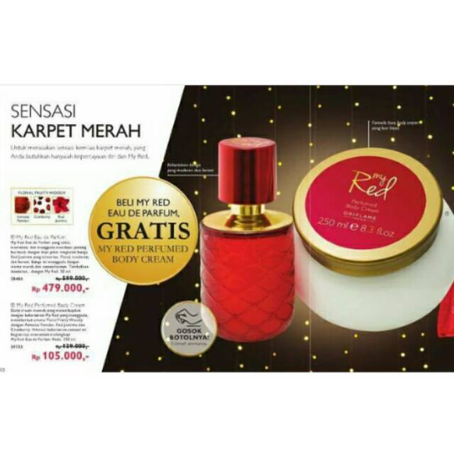 Oriflame Parfum My Red EDP GRATIS BODY CREAM