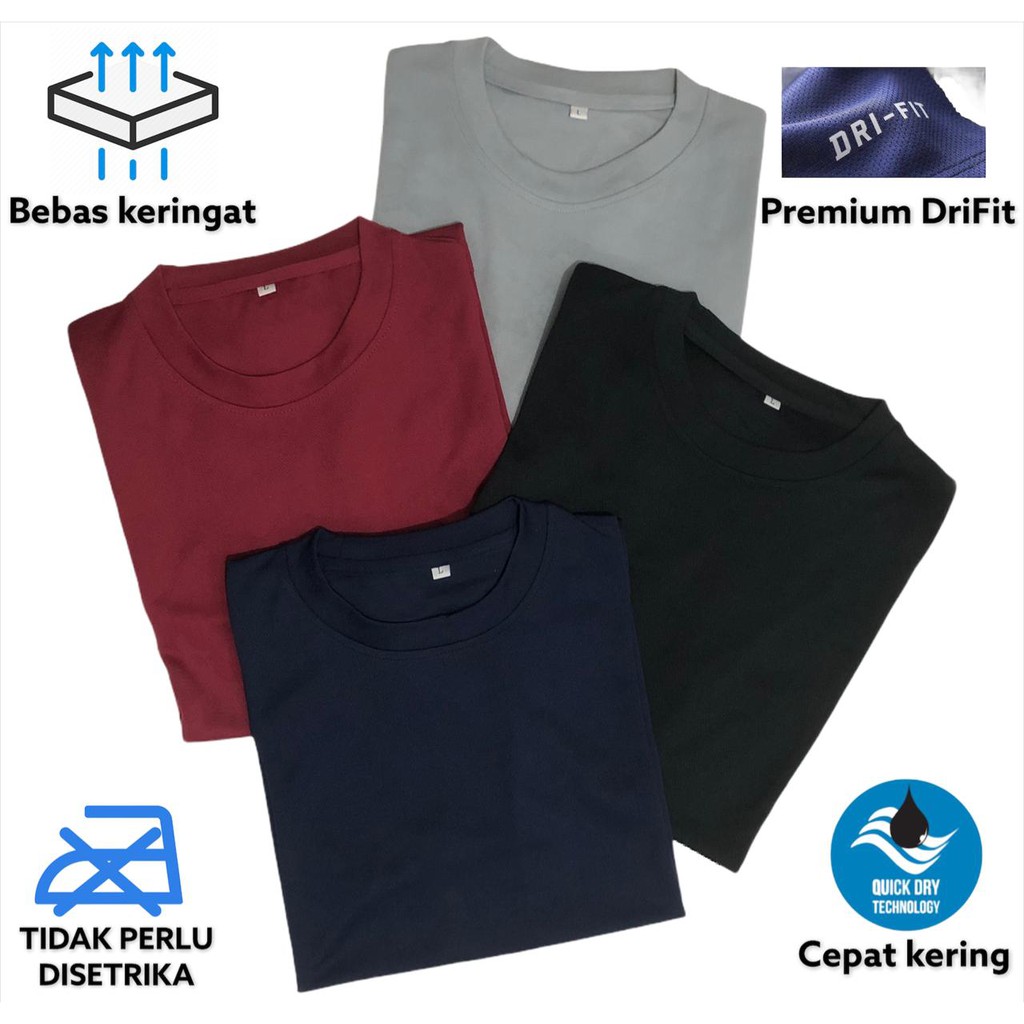 kaos polos dri fit