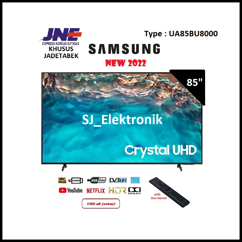 Jual LED TV Samsung 85 Inch UA85BU8000 85BU8000 Smart Crystal UHD 4K