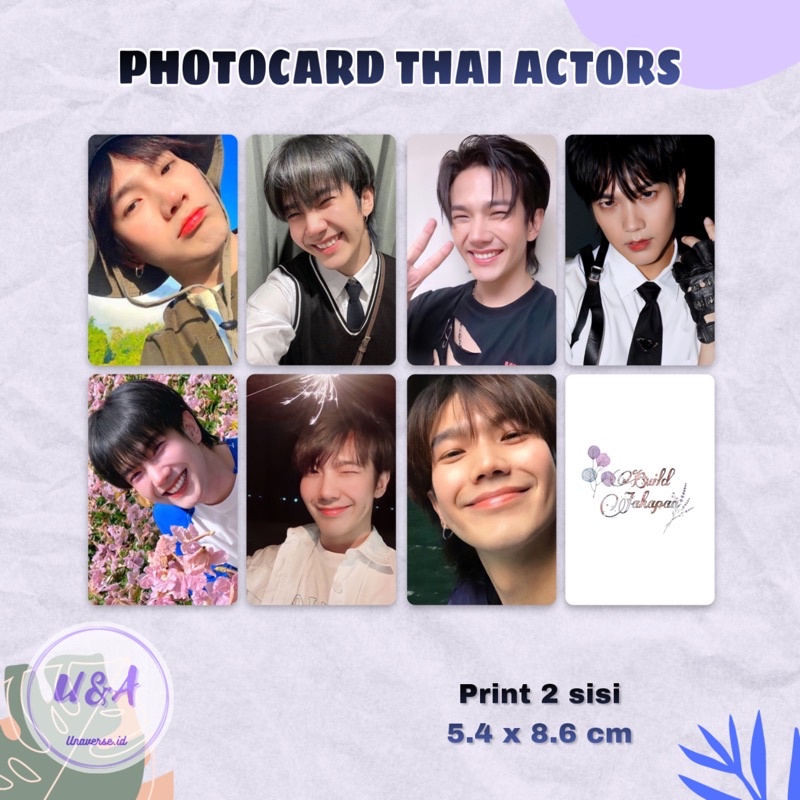 Jual (isi 2 pc) Photocard kinnporsche thai actor apo mile