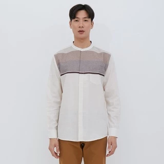 M231 Kemeja Pria Koko Panjang Cream 2434A