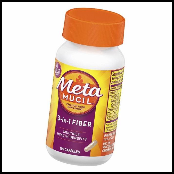 Jual Metamucil Psyllium 3 In 1 Fiber Multiple Meta Mucil 100 Capsules