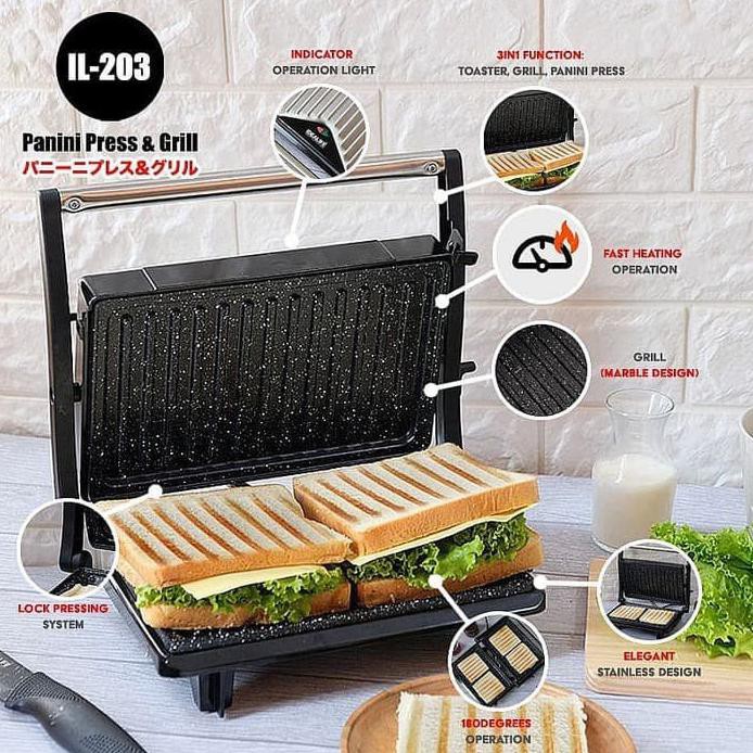 Jual Promo Spesial - Panini Press Toaster Pemanggang Panggang Roti ...