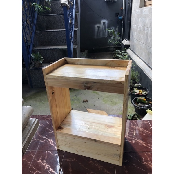 Jual meja nakas minimalis side table jati belanda Shopee Indonesia