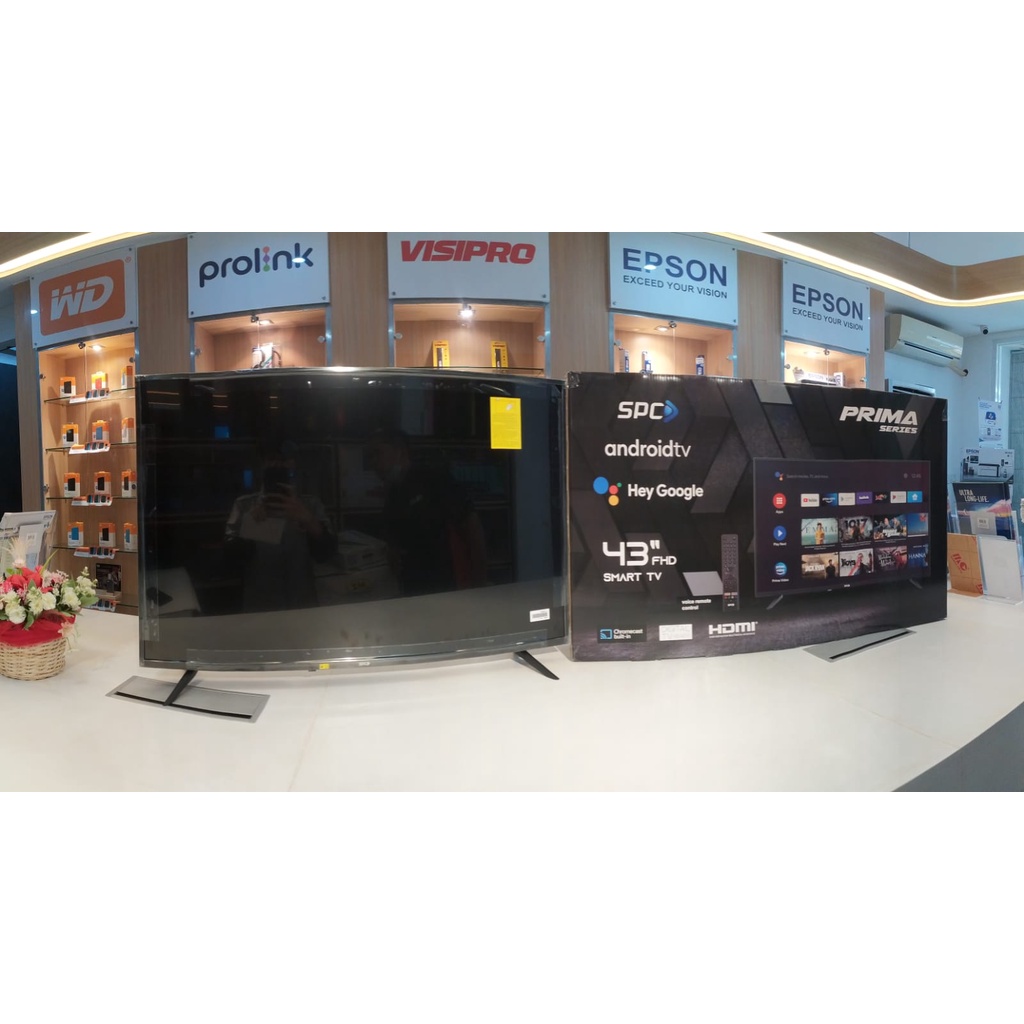 Jual SPC SMART TV ANDROID Digital ST 43 inch 10 Th Garansi | Shopee ...