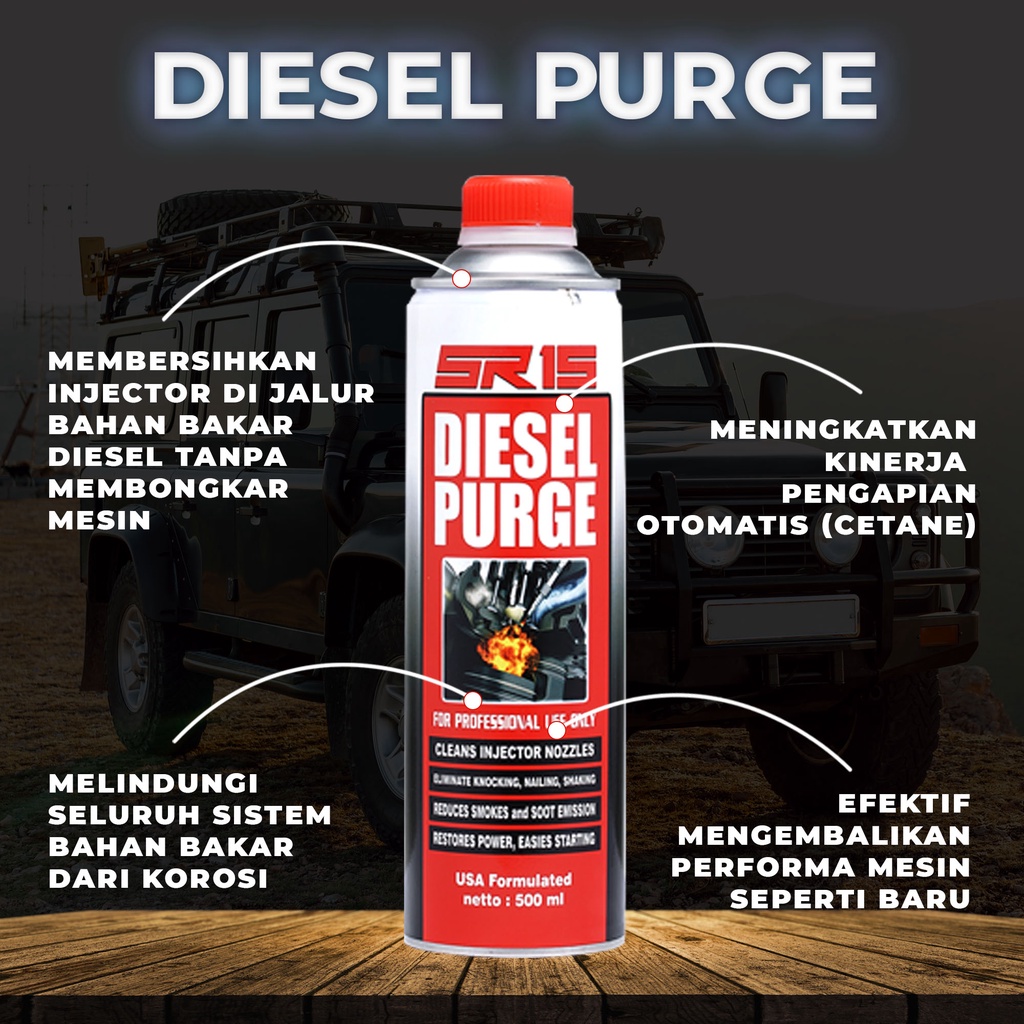Jual SR15 Diesel Purge 500ml Pembersih Injector Mesin Diesel Purging ...