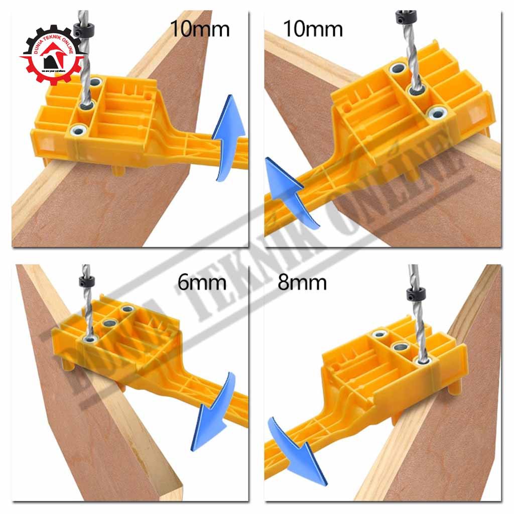 Jual Dowel Jig Center Hole Drill Guide Alat Bantu Bor Lubang Dowel Kayu