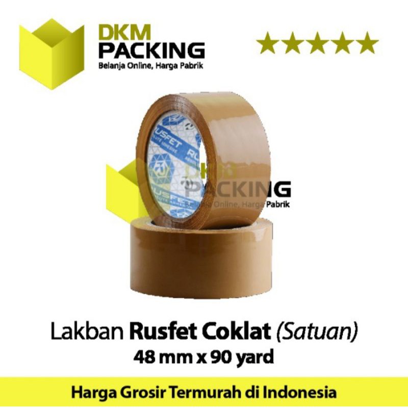 Jual Lakban SUPER CLEAR Plakban Isolasi OPP Tape RUSFET PREMIUM GROSIR ...