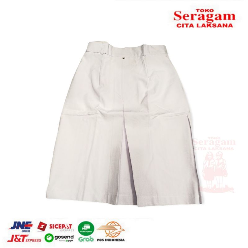 Jual Rok SMA Putih Pendek Span 1 atau Belah 1 Seragam Sekolah | Shopee ...