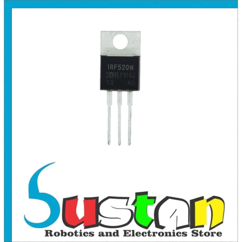 Jual IRF520N IRF 520N 100V 10A CHANNEL POWER MOSFET TO 220 IRF520N ...
