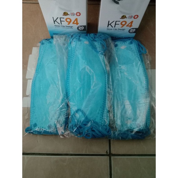 Jual masker KF 94 I care warna biru perbox isi 20 | Shopee Indonesia
