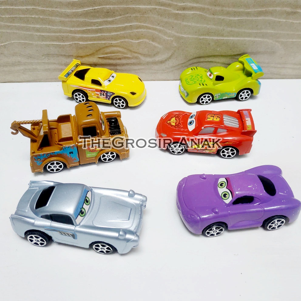 Jual TGA Mobil Mini Cars 2 6in1 ISI 6 Racing Car Lightning McQueen ...