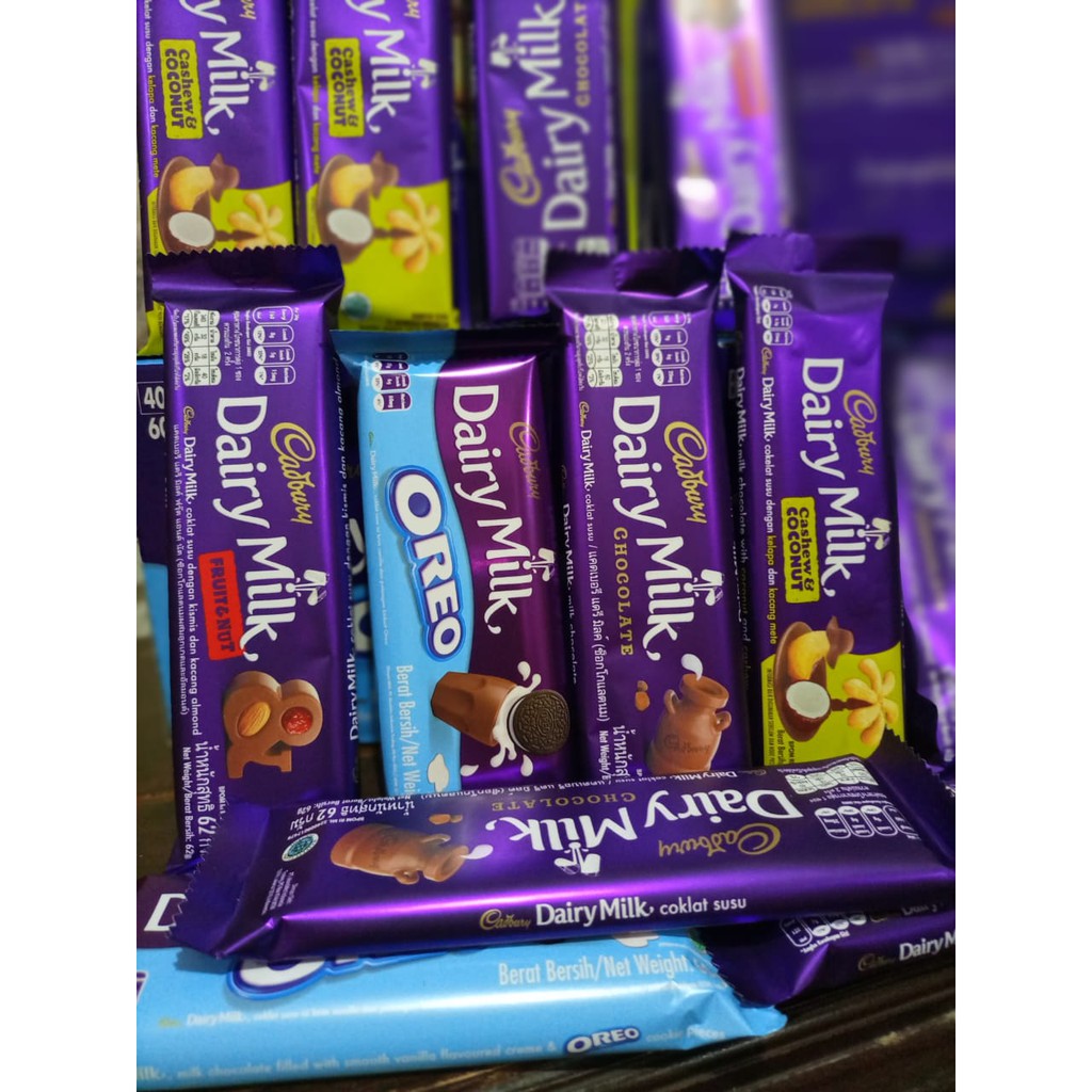 Jual Cadbury Dairy Milk /Coklat Cadbury 62 Gram / Cadbury 62gr | Shopee ...