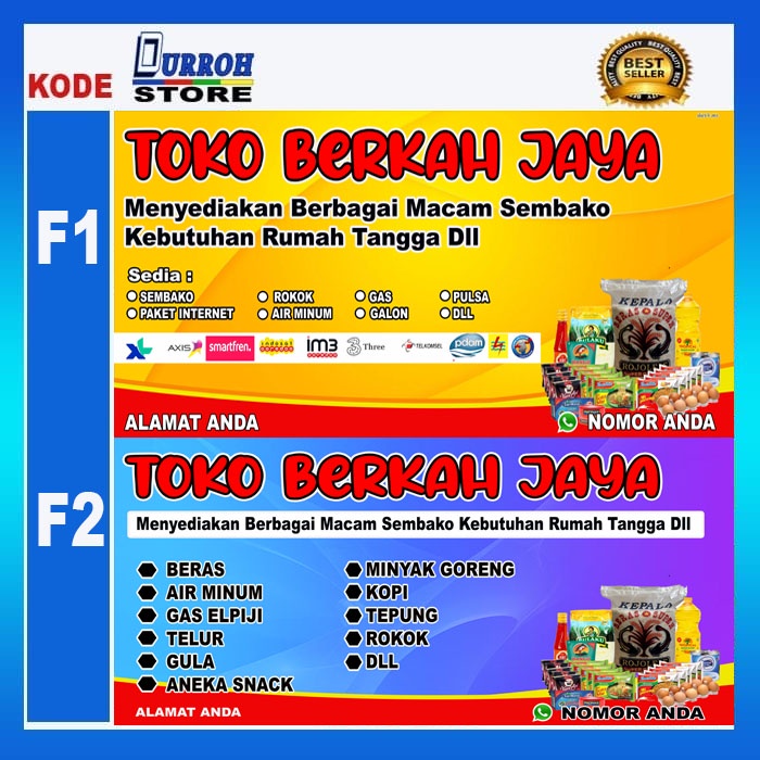 Jual Spanduk Banner Toko Kelontong Sembako 2 Shopee Indonesia