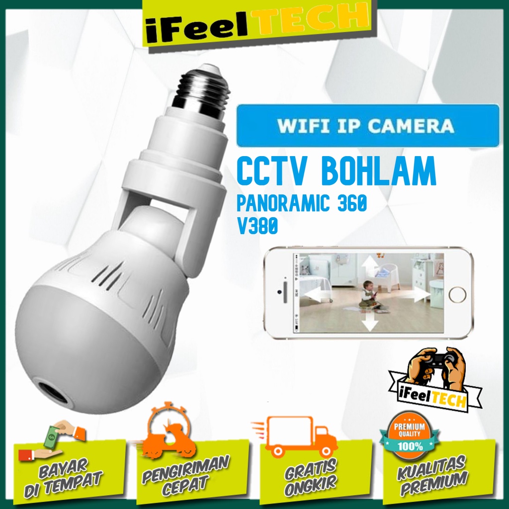 Jual IFeelTech - Kamera Cctv Ip Bohlam Wifi Hd 1080p Panoramic 360 ...