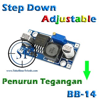 DC-DC 20A 300W Step-Down High-Power Adjustable 6-40V to 1.2-35V CV CC -  Toko Komponen Elektronik , Listrik , LED dan Robotika