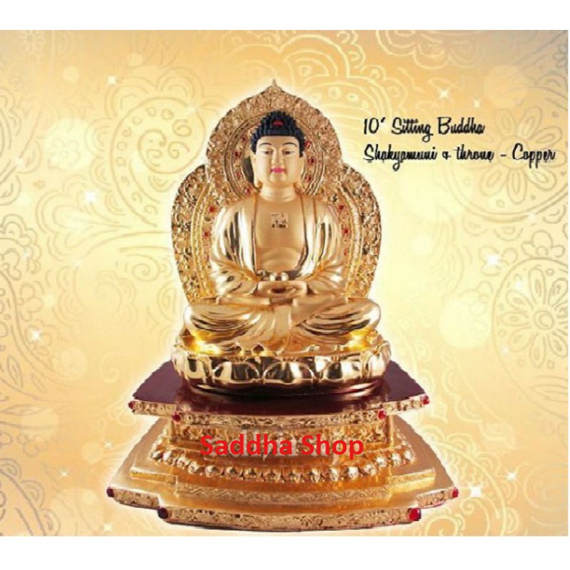 Jual Rupang Patung Arca Buddha Sakyamuni Duduk Tembaga Inch Shopee