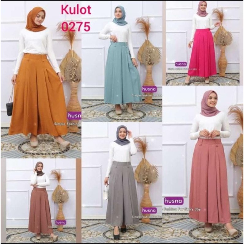 Jual Kulot HUSNA 0275 Ori Rempel saku kanan kiri | Shopee Indonesia
