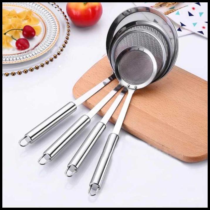Jual Spatula Sendok Jaring Goreng Dapur Strainer Saringan Stainless