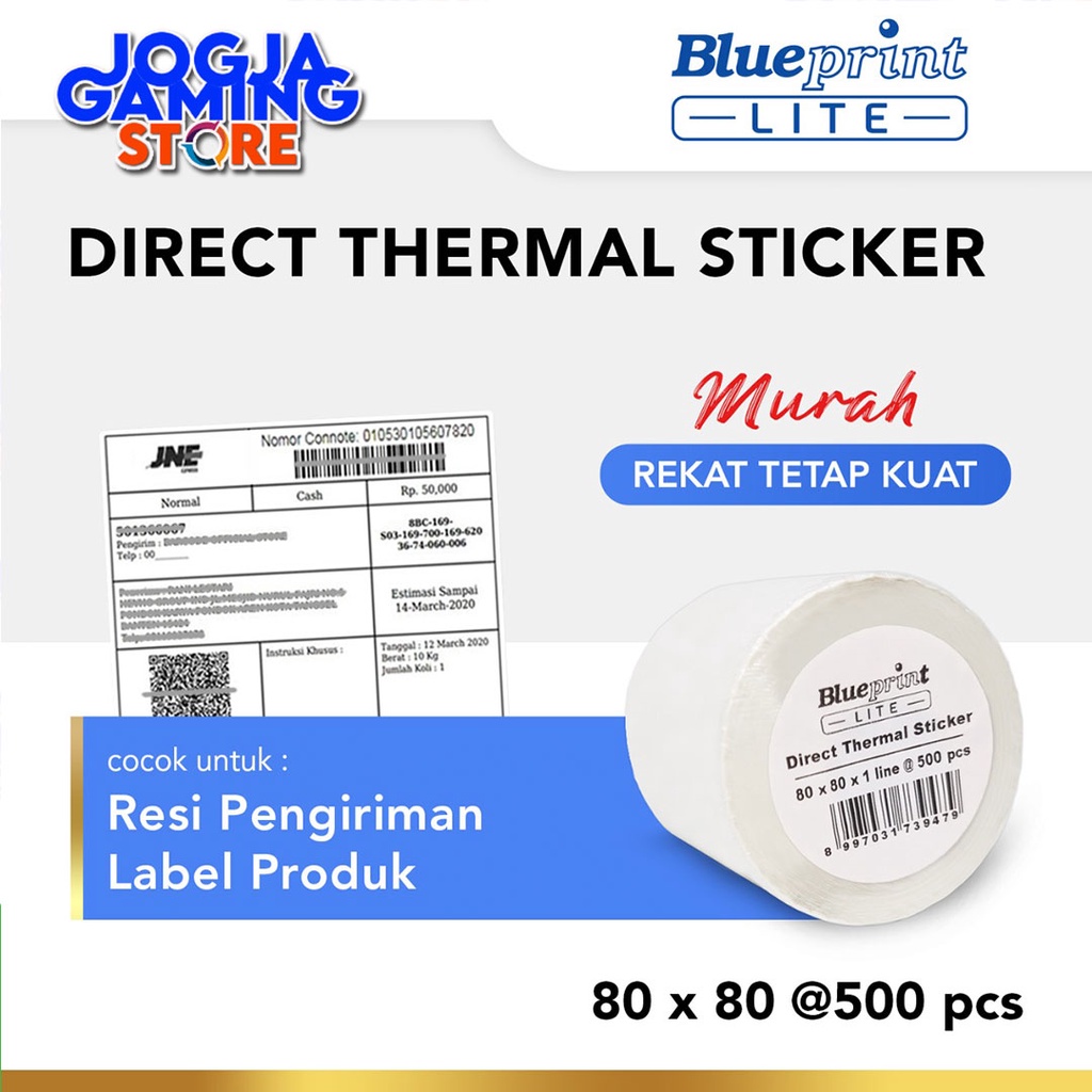 Jual Direct Thermal Sticker Label Blueprint Lite X Mm Pcs