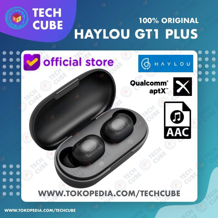 Haylou Gt1 Plus Tws Wireless Earphone Bluetooth 5.0 Touch Hitam