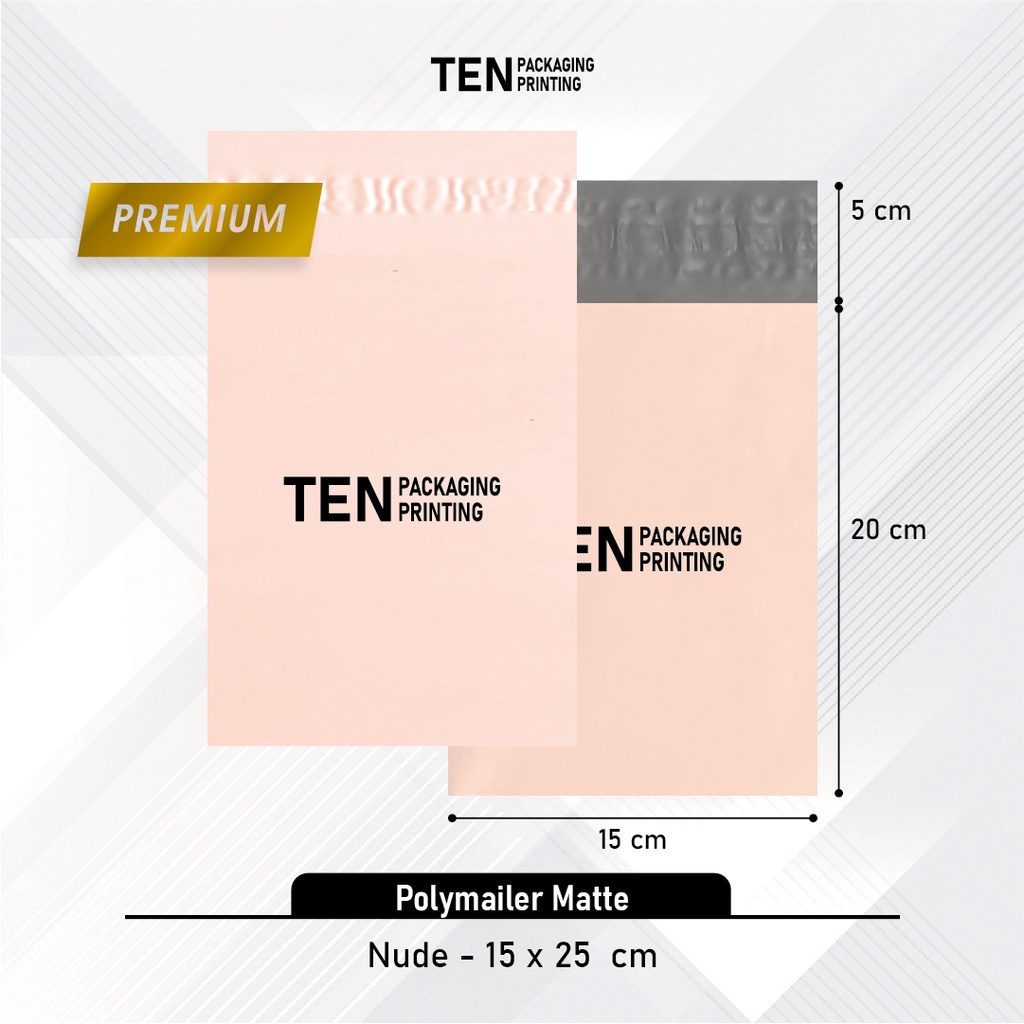 Jual Polymailer 15x25cm Premium Matte + Custom Sablon (Harga per pcs ...