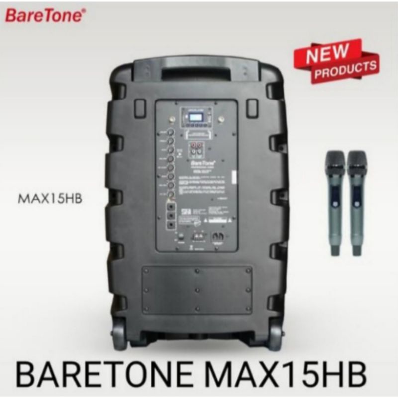Jual AGEN SPEAKER PORTABLE BARETONE MAX 15 HB 15 INCH BLUETOOTH
