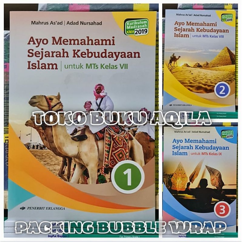 Jual Buku Ayo Memahami SKI Kelas 1 2 3 MTs Erlangga KMA 2019 - Sejarah ...