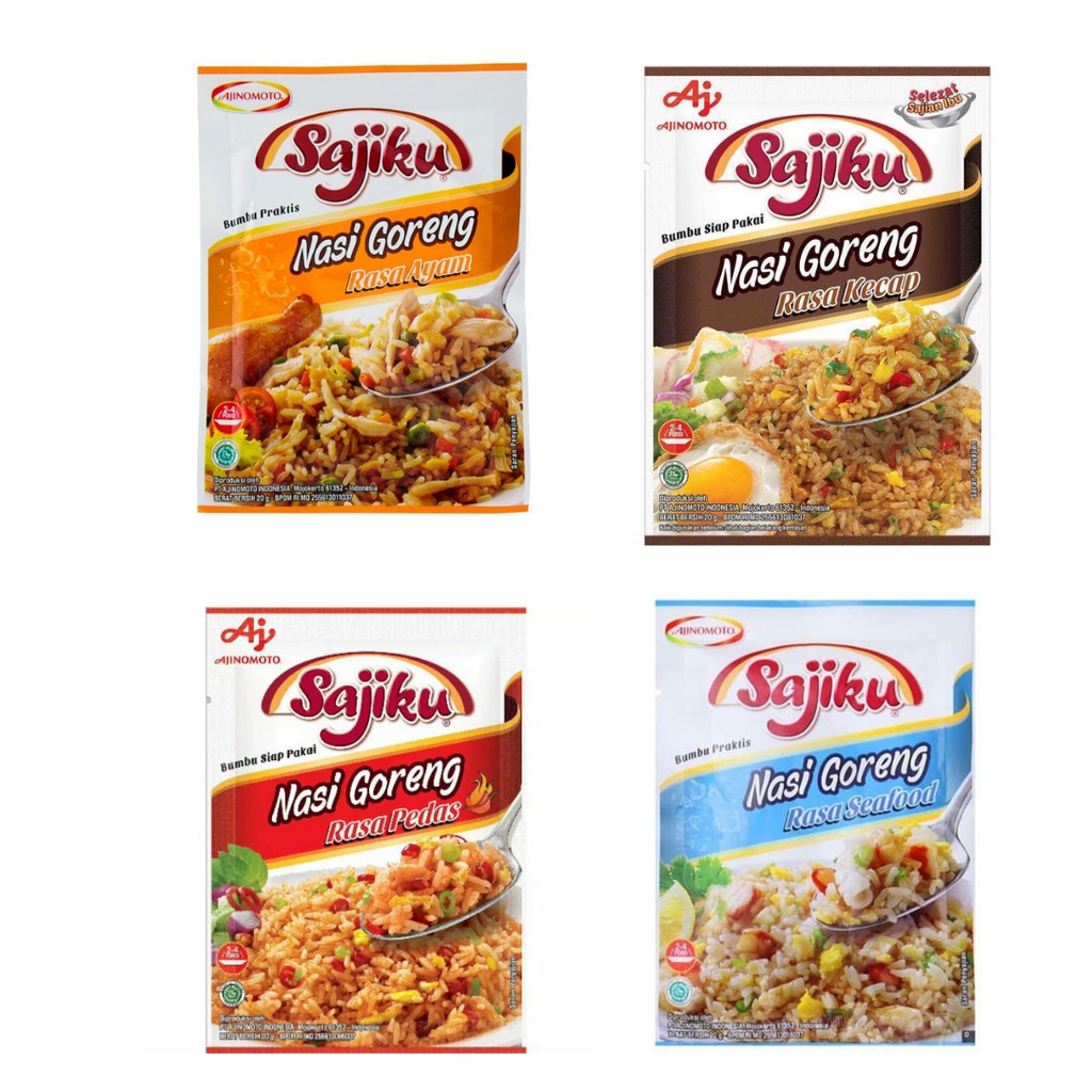 Jual BUMBU SAJIKU NASI GORENG ALL VARIAN 20GRAM MURAH SAJIKU NASI ...