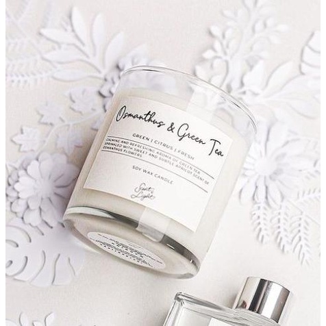 Jual SCENT & LIGHT OSMANTHUS & GREEN TEA AROMATIC CANDLE (SOY WAX ...