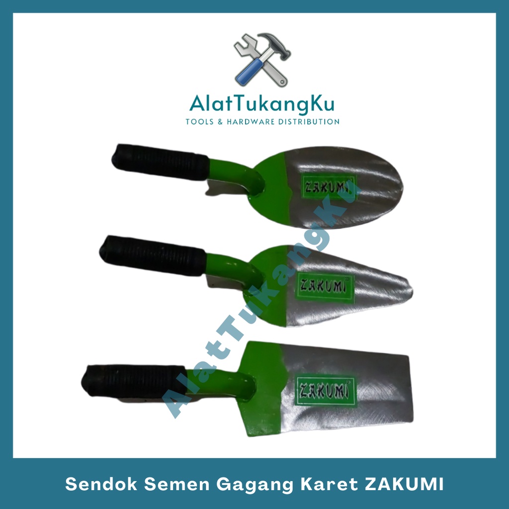 Jual Sendok Semen Gagang Karet Zakumi 6 7 8 Tipe Segi Oval Bulat