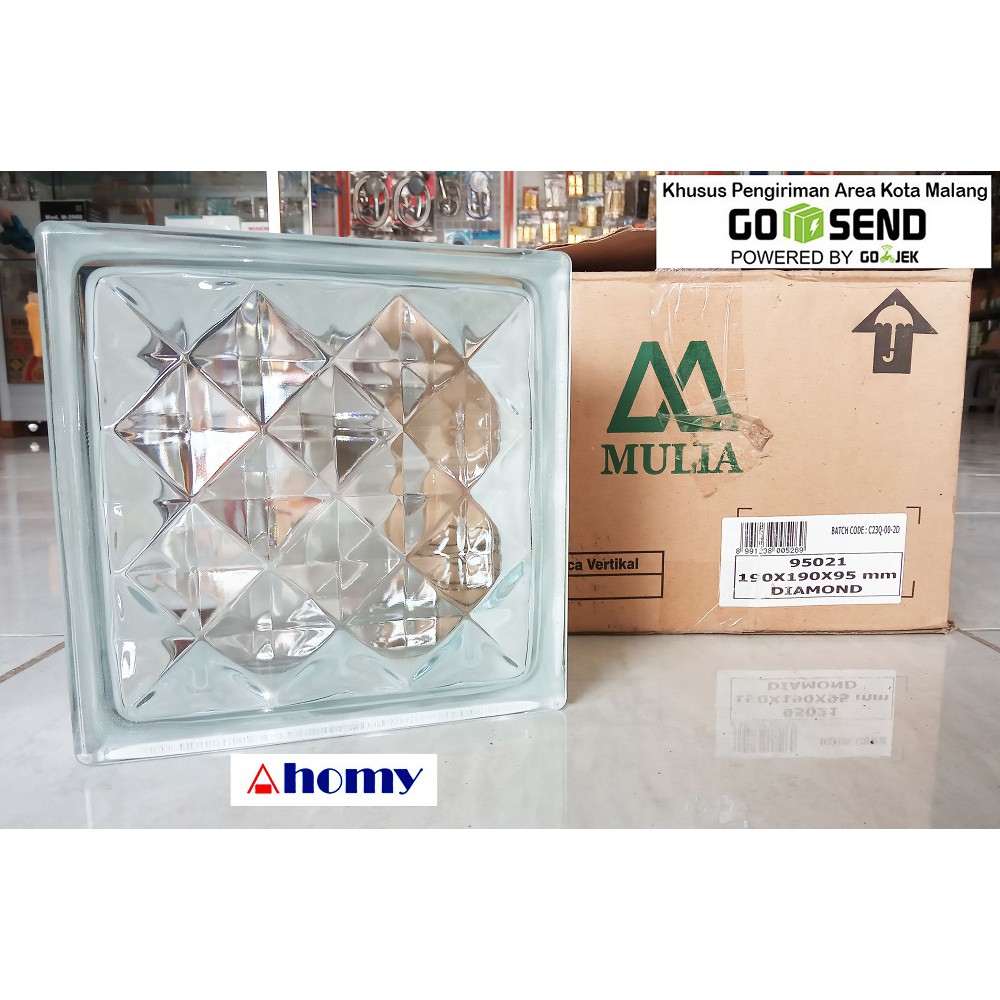 Jual glass block glassblock diamond mulia | Shopee Indonesia