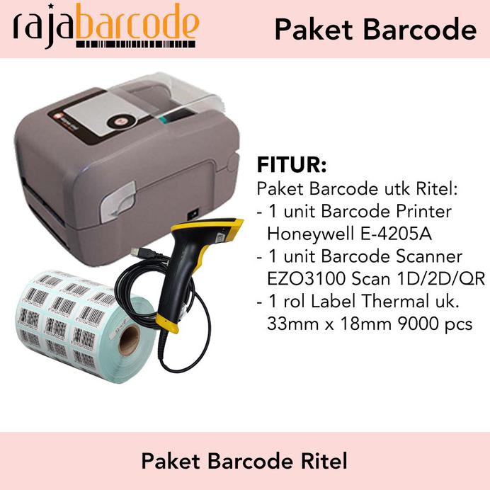 Jual PRINTER BARCODE RITEL/TOKO (PRINTER & SCANNER BARCODE + LABEL ...