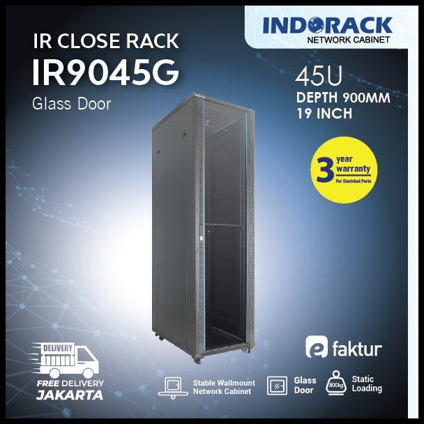 Jual Ir9045G - 45U Close Rack Depth 900Mm Glass Door 19