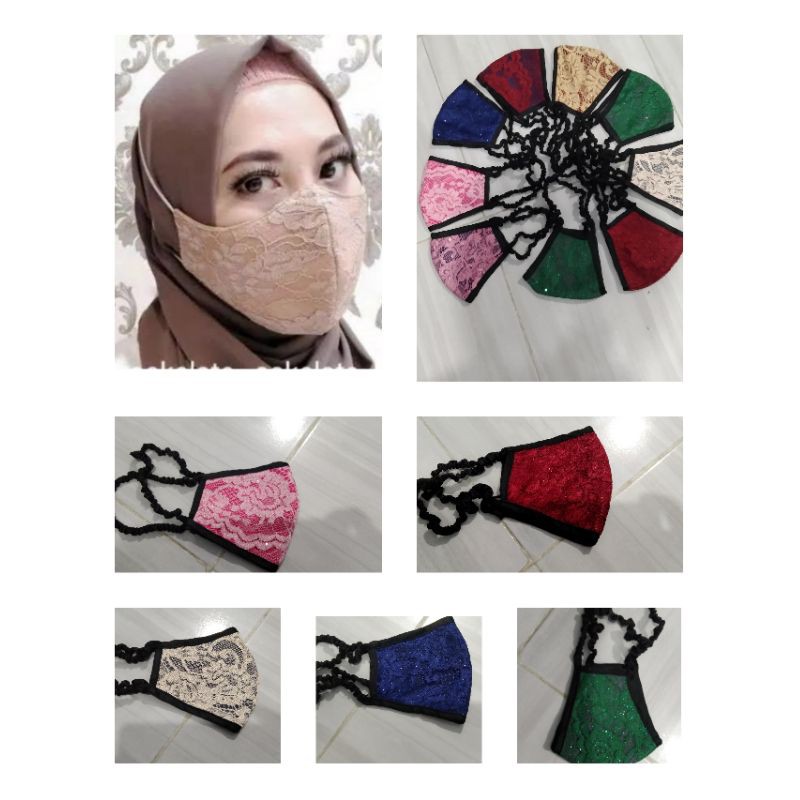 Jual Masker Kain Hijab Bruklat Isi Pcs Shopee Indonesia