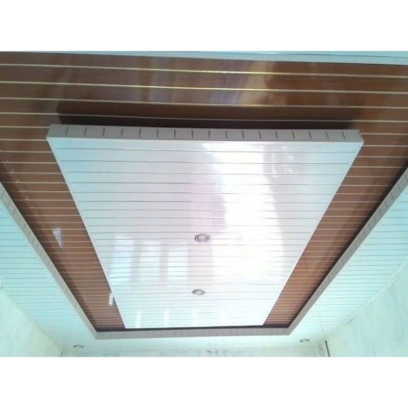 Jual plafon PVC motif kayu lebar 20cm tebal 8mm | Shopee Indonesia