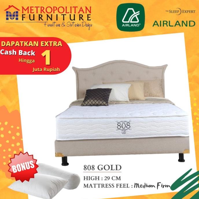 Jual KASUR SPRINGBED AIRLAND 808 FULL SET SPRING BED MATRAS GOLD SERIES ...