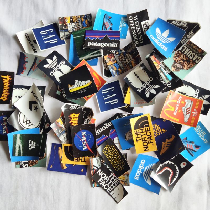 Jual 20pcs Stiker Brand Logo Casual Stiker tumblr Sticker pack | Shopee ...
