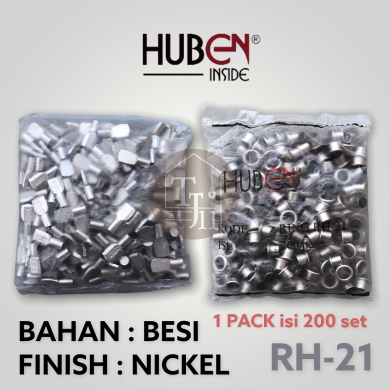 Jual AMBALAN BESI RING HUBEN RH-21 / AMBALAN PENAHAN RAK KAYU (PIN+RING ...