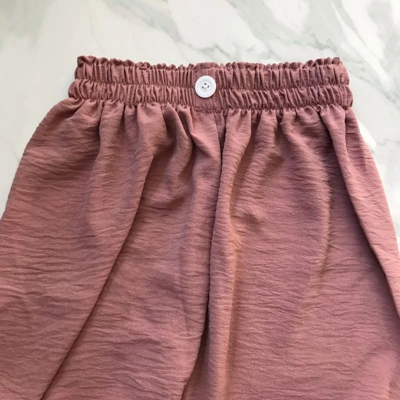 Kulot Crinkle Airflow Highwaist Variasi Kancing