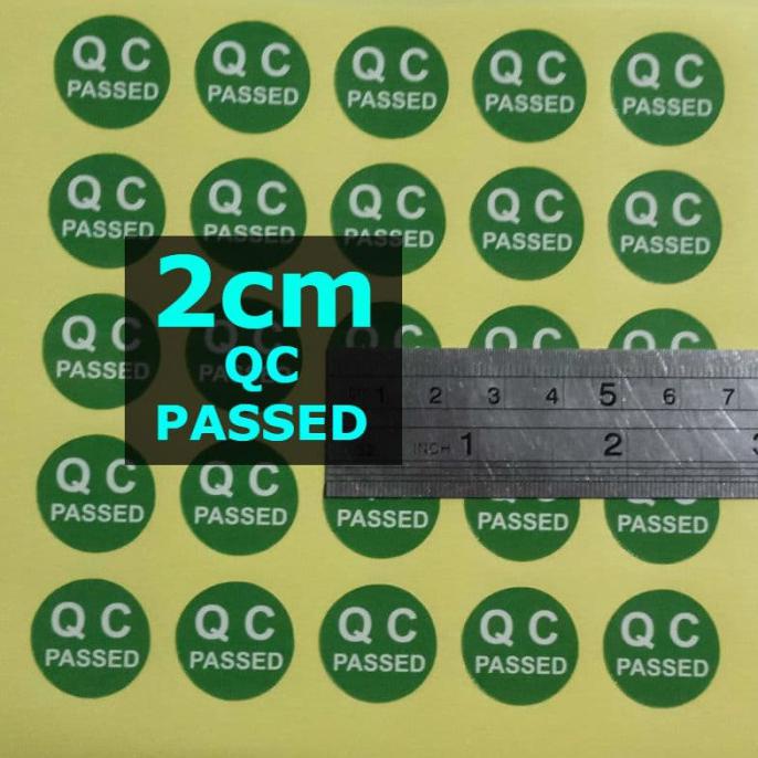 Jual Stiker QC PASSED 2 cm ISI 25 pcs Belimas89 Ayo Order | Shopee ...